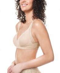 Underarm and Back-Smoothing Comfort Wireless Lightly Lined T-Shirt Bra Tan