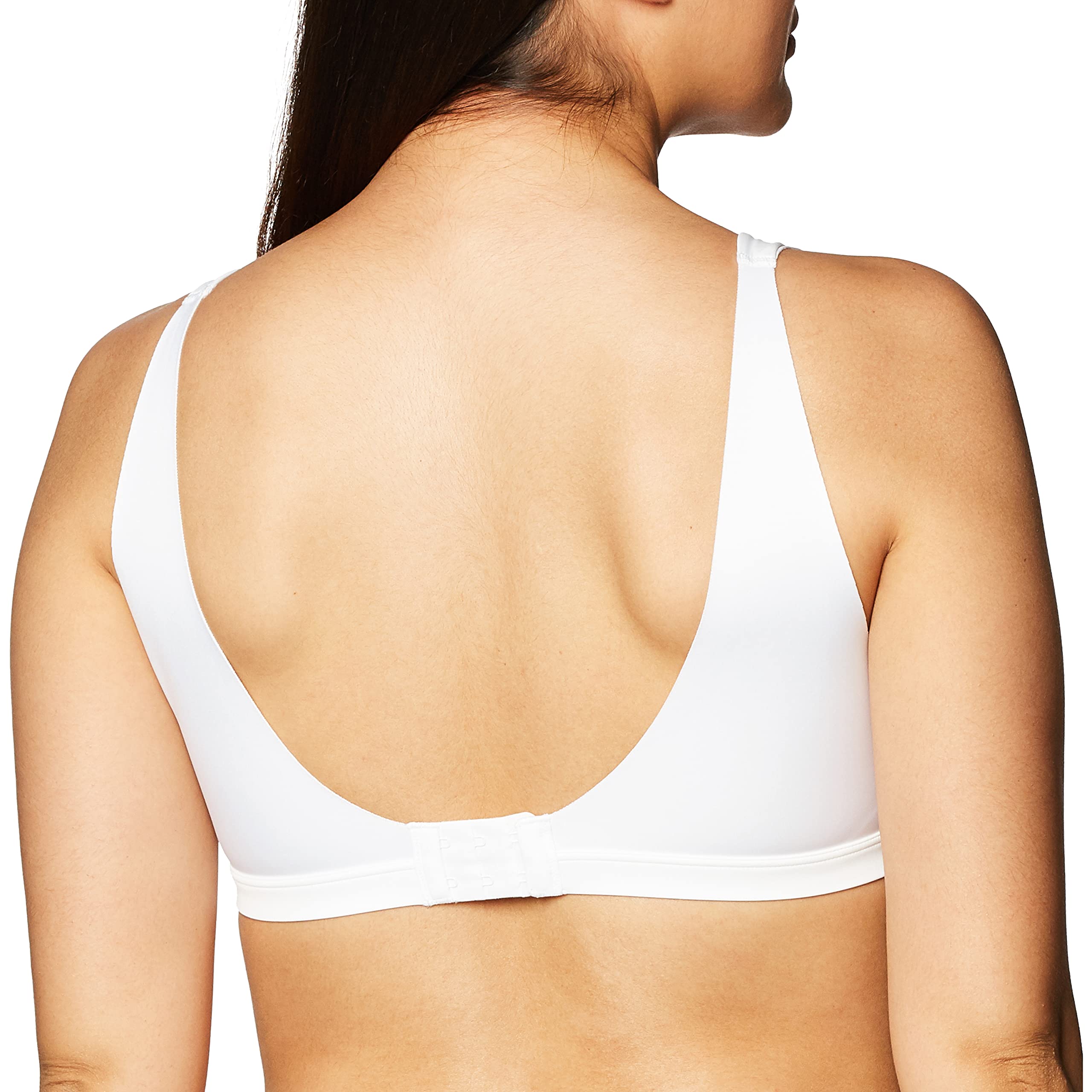 Underarm and Back-Smoothing Comfort Wireless Lightly Lined T-Shirt Bra White