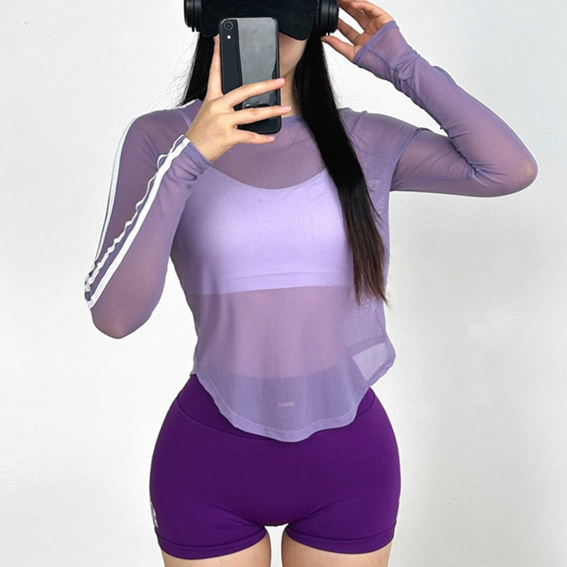 Cover-Up Long Sleeve Women's Yoga & Fitness Top