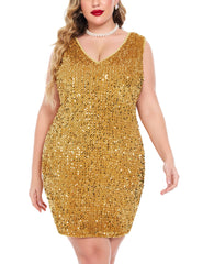 Bodycon Formal Glitter Sleeveless Sequin Dress