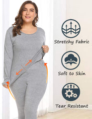Plus Size Thermal Long Johns Sets