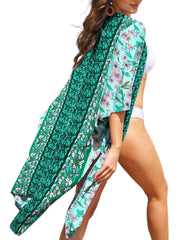 Floal V-neck Cover Up Summer Beach Swimsuit