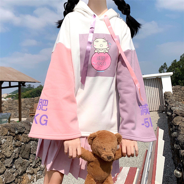 Cute Anime Cat Hoodie
