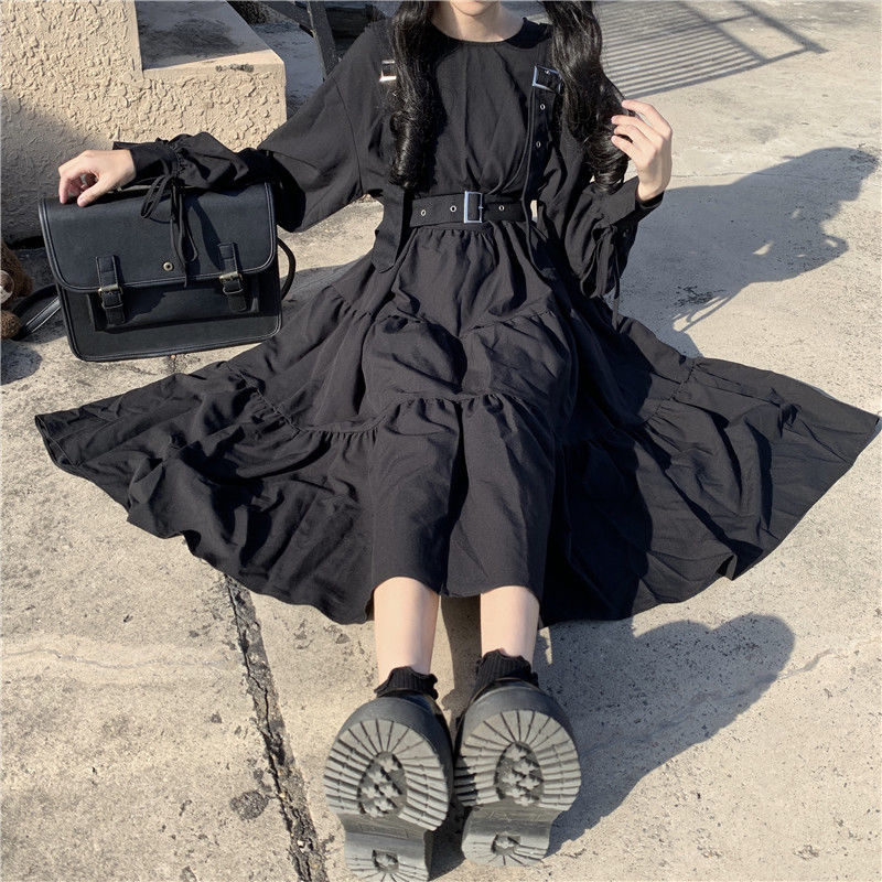 Japanese Harajuku Black Dress