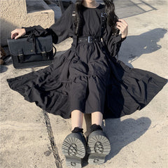 Japanese Harajuku Black Dress