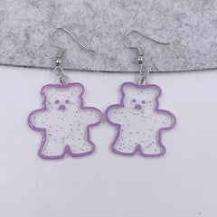 Kawaii Bear Transparent Earrings