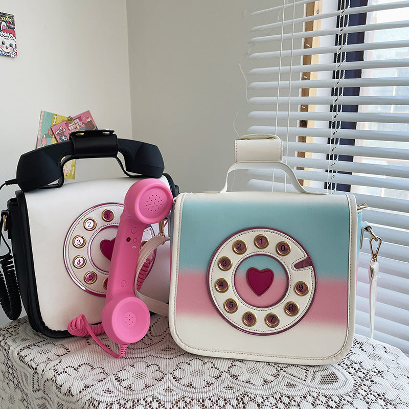 Vintage Telephone Shaped Shoulder Bag