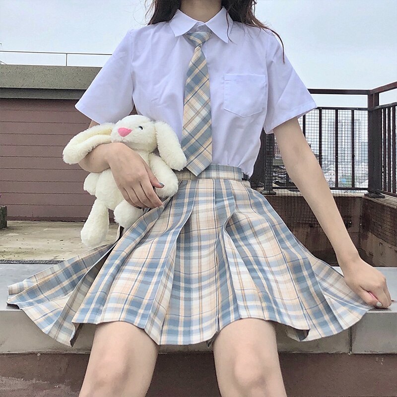 School Girl Uniform Pleated Skirt