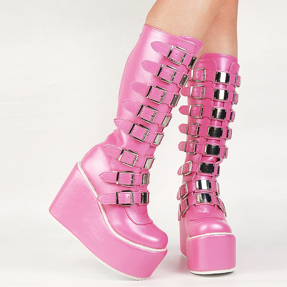 Pastel Gothic Platform Boots