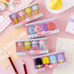 Kawaii Lollipop Erasers Set