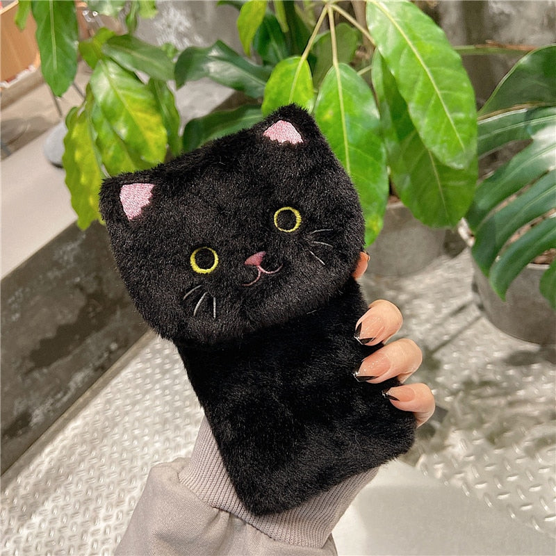 Kawaii Plush Cat Soft Case For Xiaomi