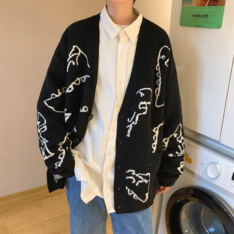 Cartoon Dinosaur Cardigan & Sweater