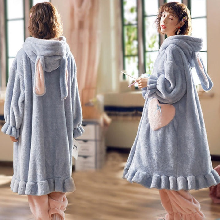 Winter Hooded Kawaii Pajamas