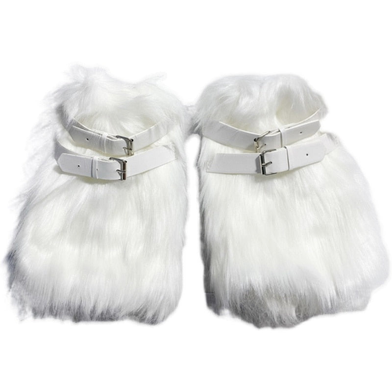 Harajuku Y2K Furry Leg Warmers