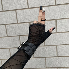 Harajuku Dark Spider Gloves