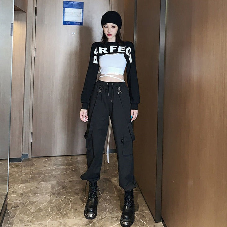 Korean Style Crop Top Set