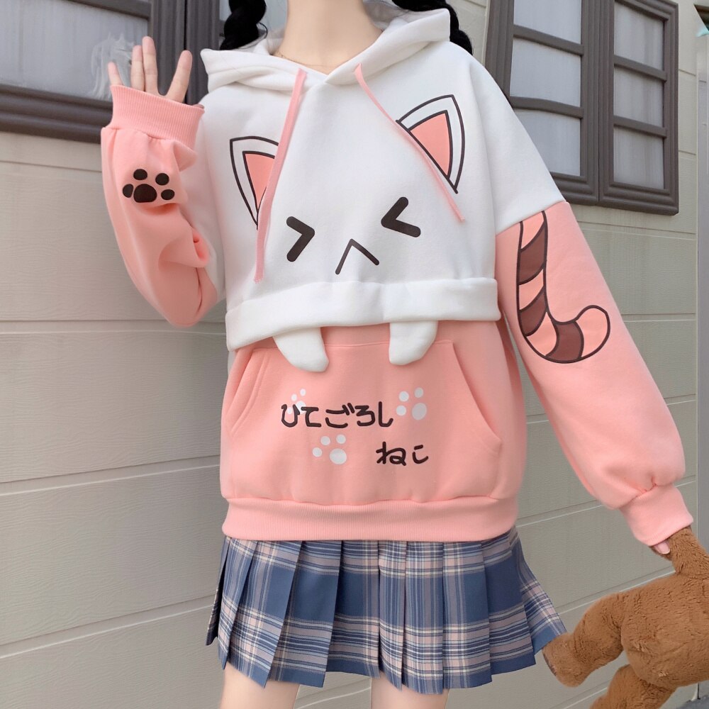 Harajuku Cat Ear Kawaii Hoodie