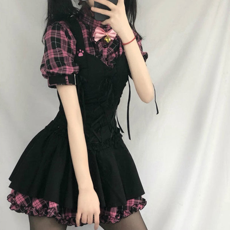 Plaid Harajuku Dress