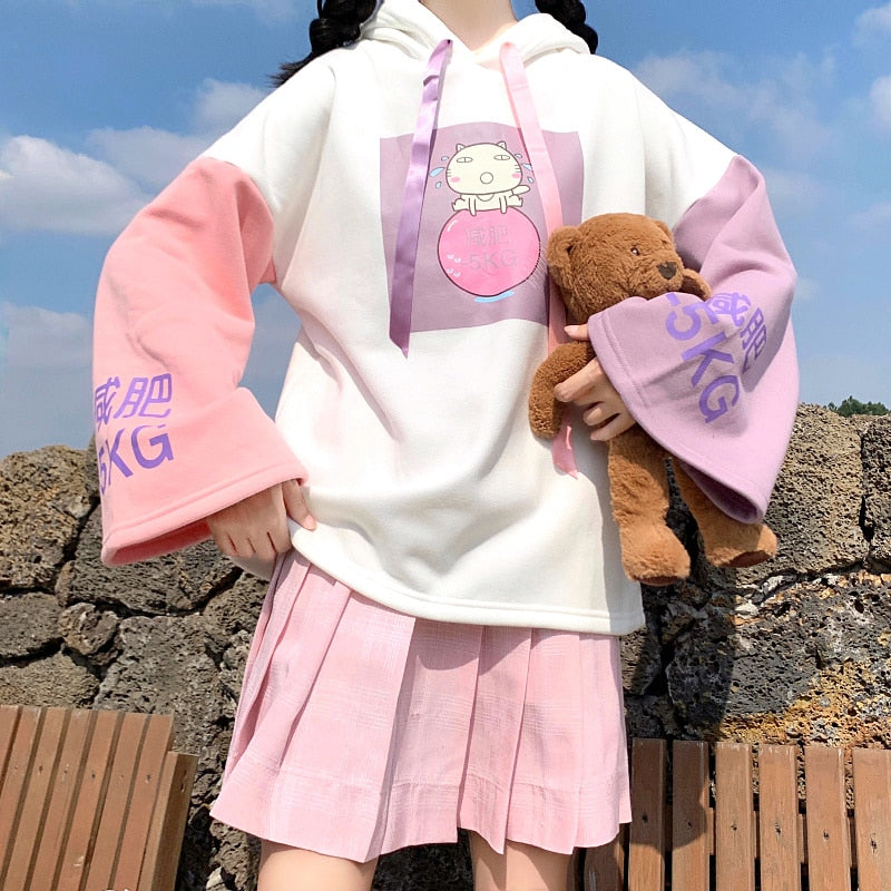Cute Anime Cat Hoodie
