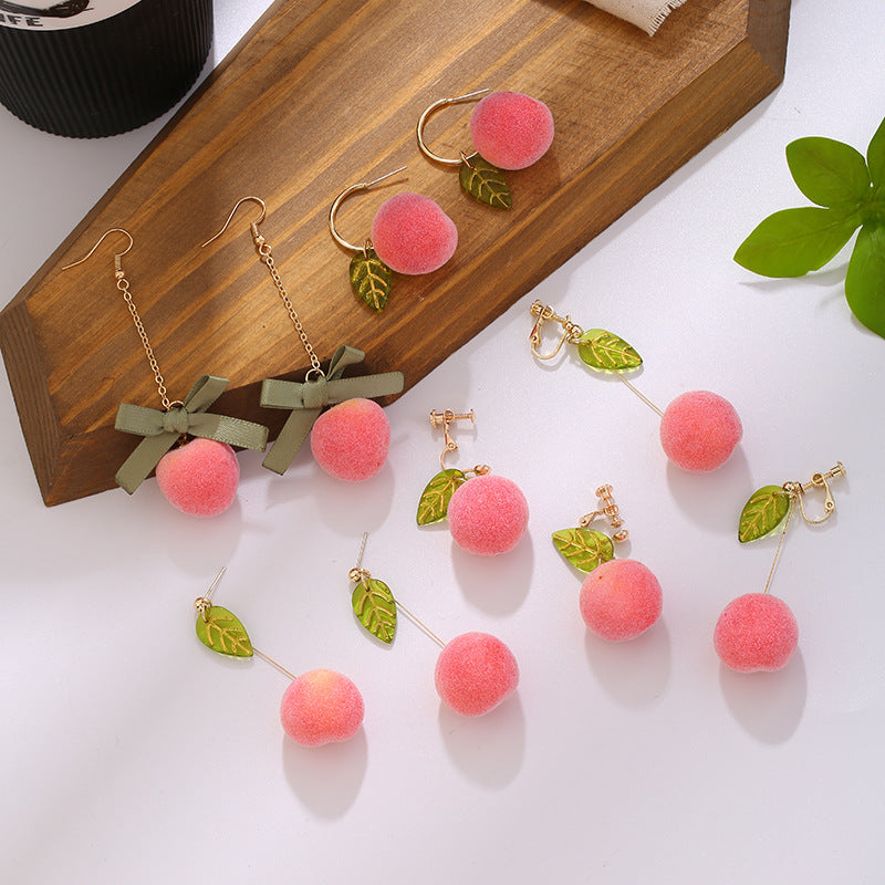 Kawaii Peach Earrings