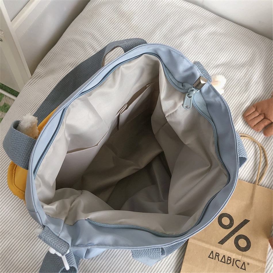 Nylon Patchwork Tote Bag