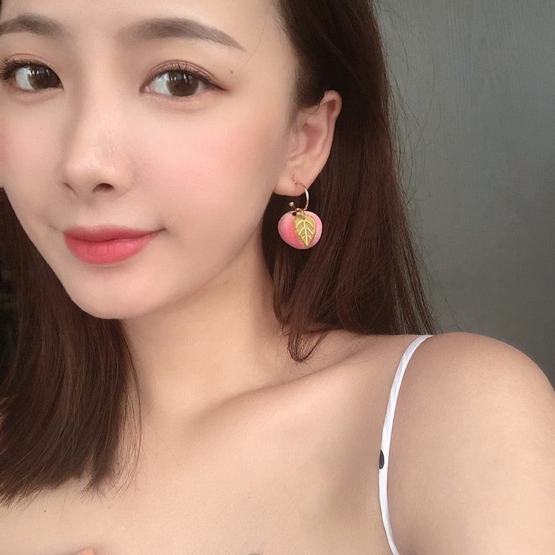 Kawaii Peach Earrings