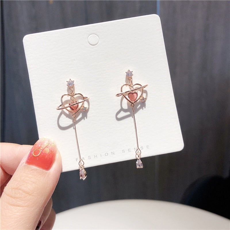 Crystal Heart Earrings