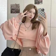 Two Piece Bat Sleeve Hoodies