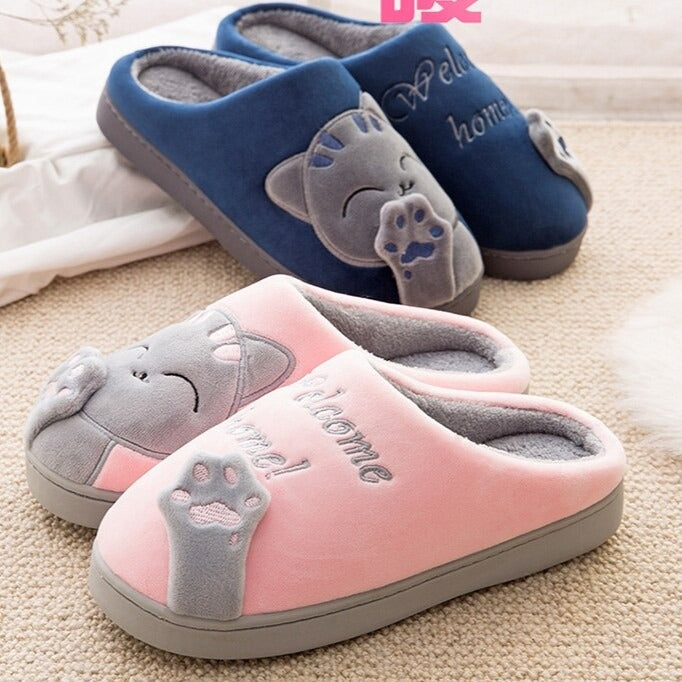 Plush Cat Slippers