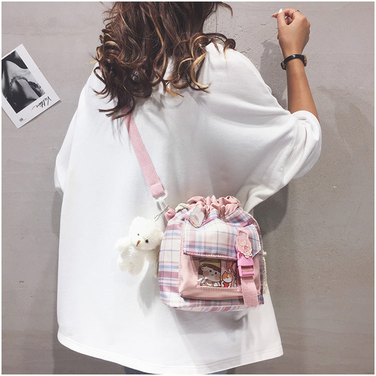 Summer Plaid Crossbody Shoulder Bag