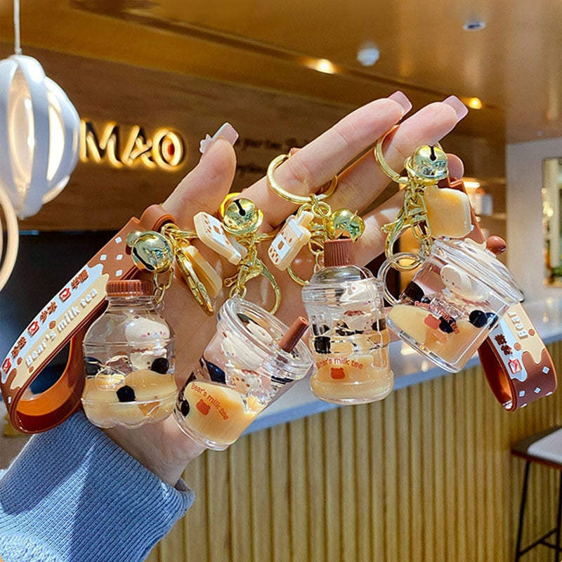 Cute Milk Tea Keychain