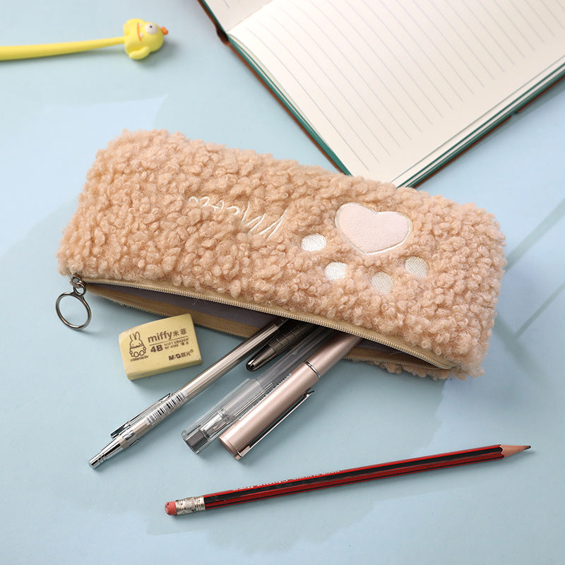 Fluffy Cat Paw Pencil Case