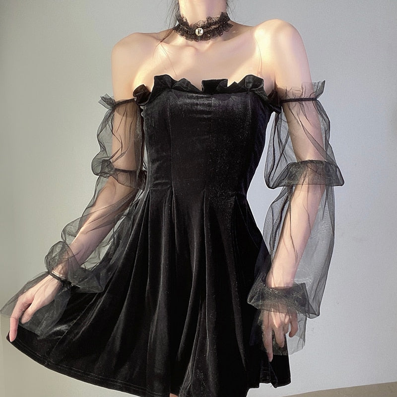 Vintage Gothic Dark Dress