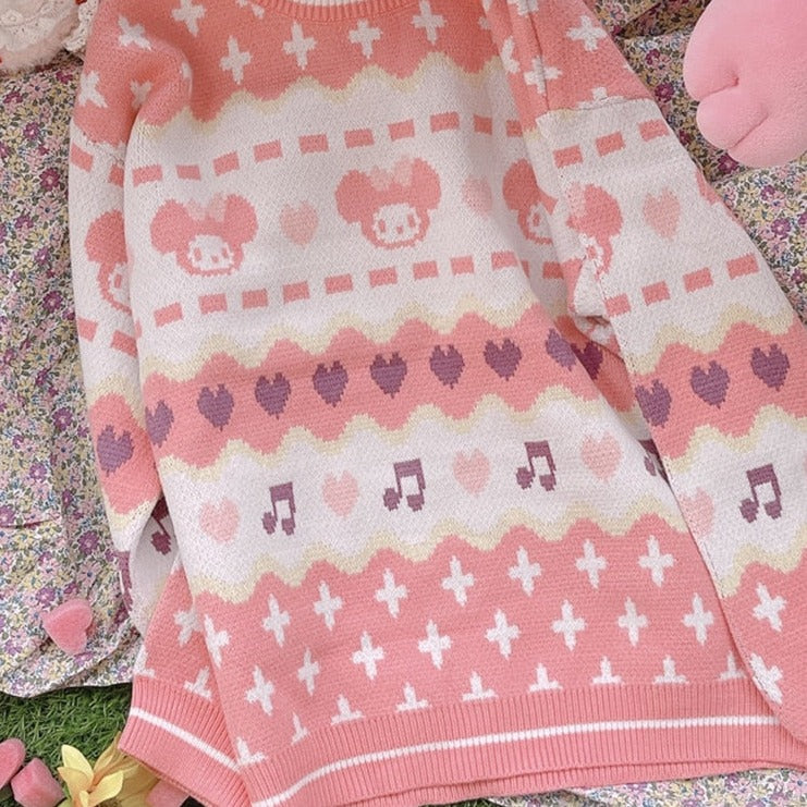 Kawaii Japanese Strawberry Bear Sweater