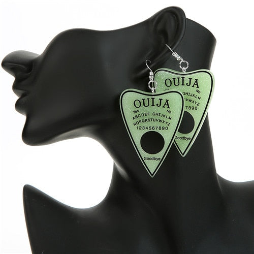Multicolor Resin Ouija Earrings
