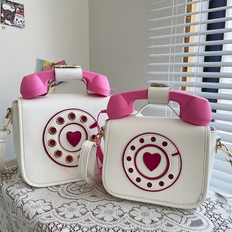 Vintage Telephone Shaped Shoulder Bag