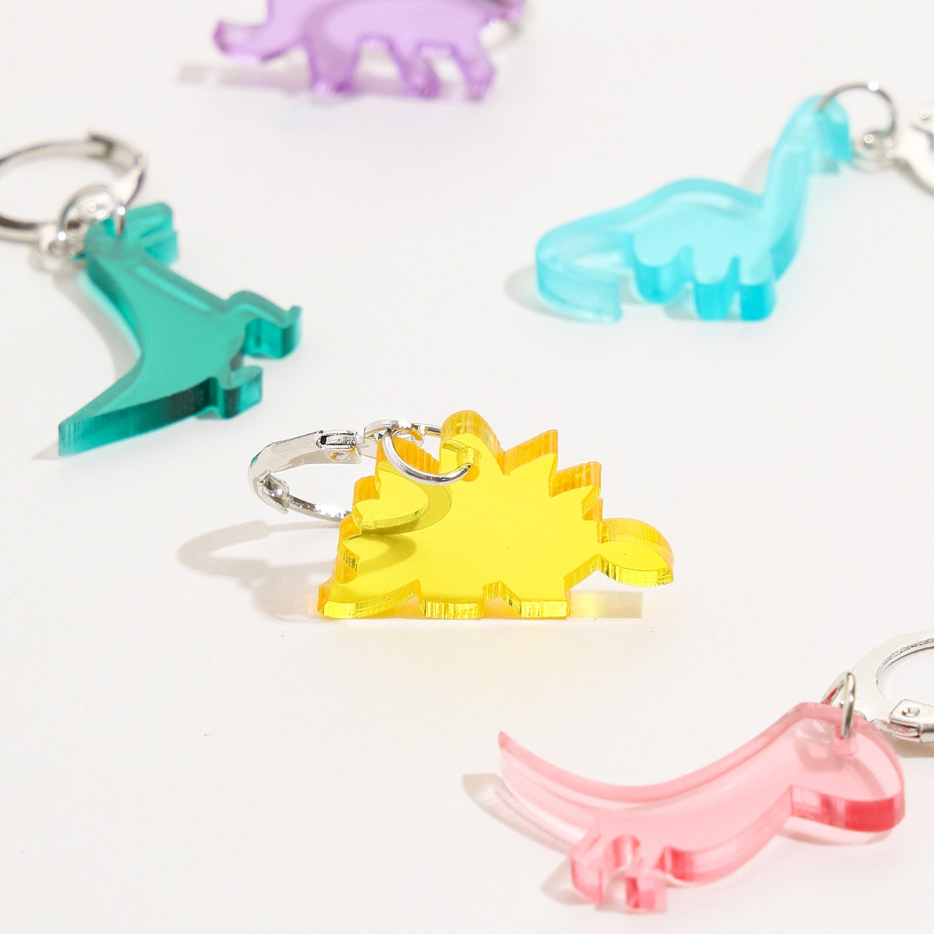 5 Pairs Acrylic Dinosaur Earrings