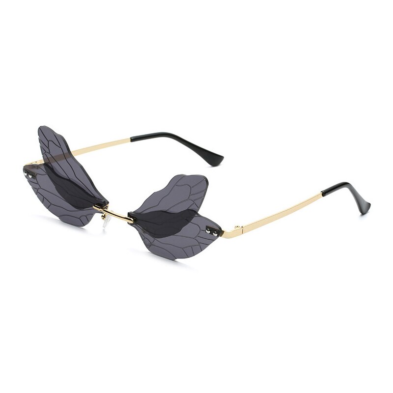 Dragonfly Wing Rimless Glasses