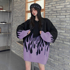 Gothic Flames Harajuku Sweater