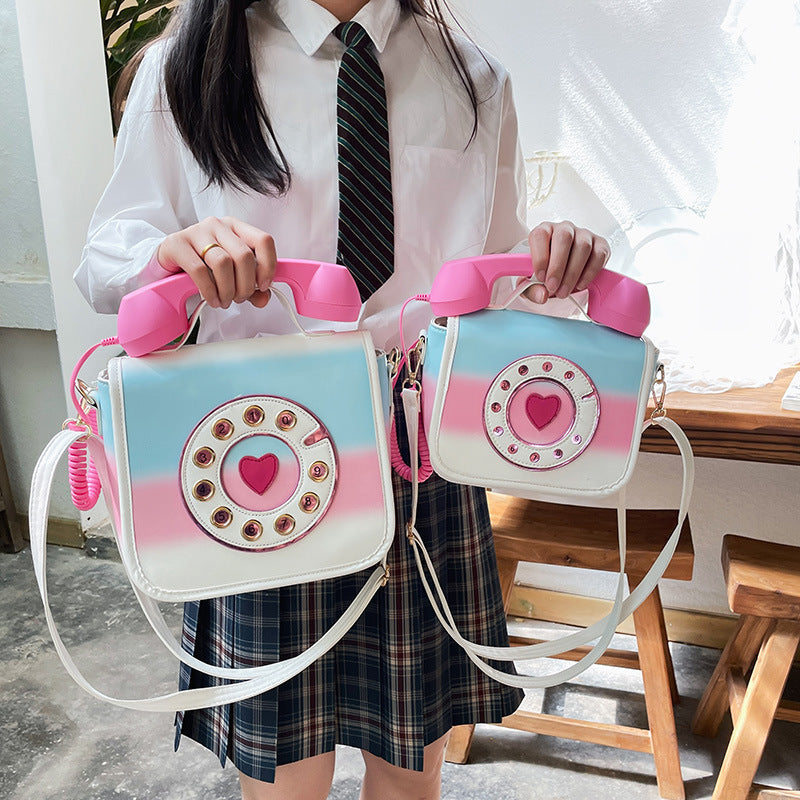 Vintage Telephone Shaped Shoulder Bag