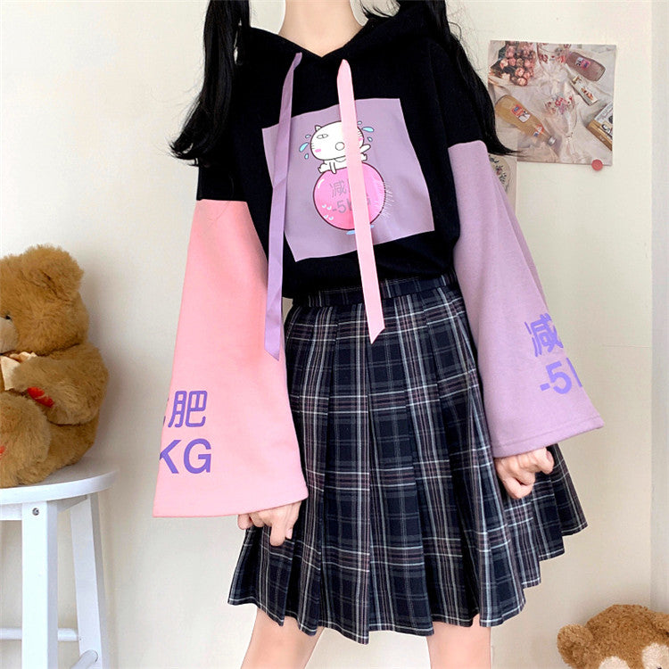 Cute Anime Cat Hoodie