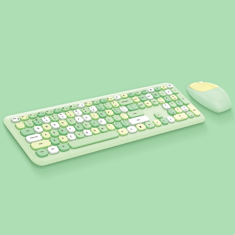Colorful Wireless Keyboard & Mouse Kit