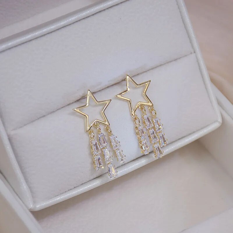 Crystal Star Earrings