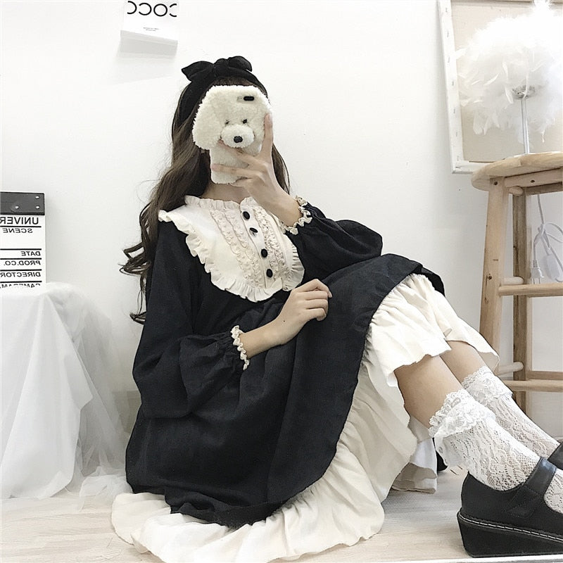Vintage Style Black Dress