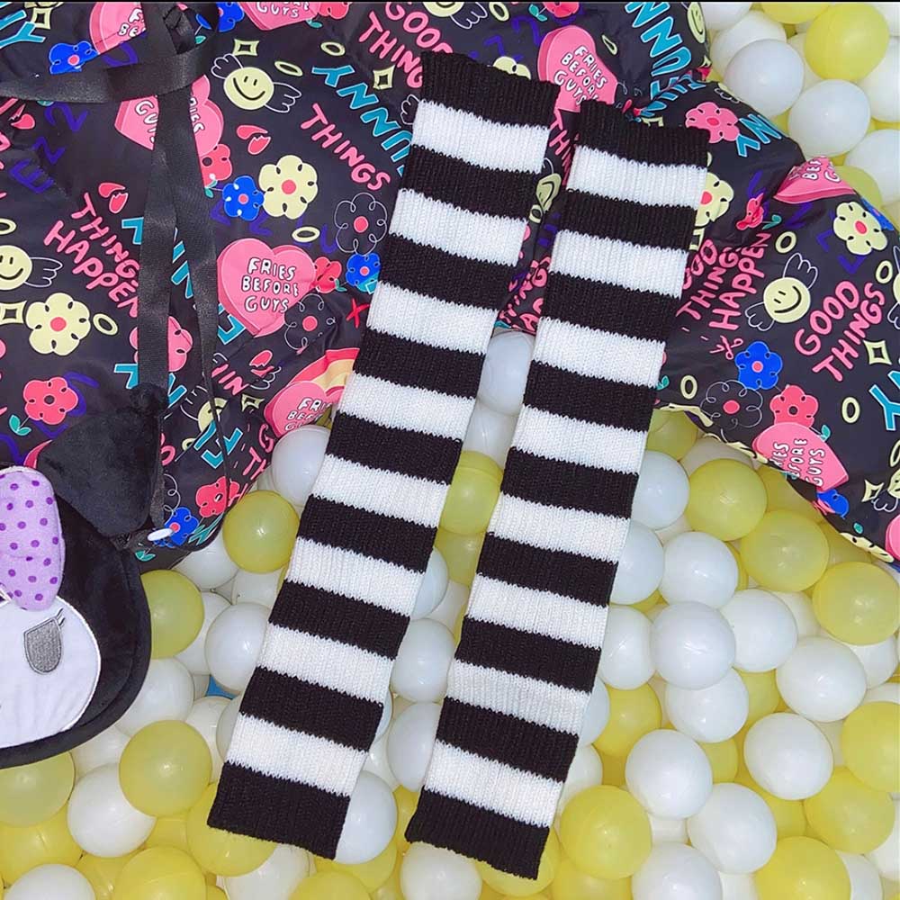 Y2K E-girl Goth Leg Warmers
