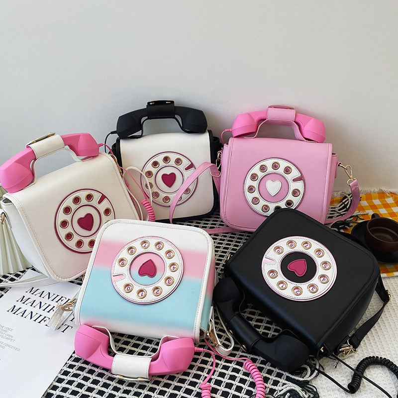 Vintage Telephone Shaped Shoulder Bag