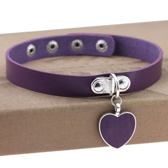 Purple Gothic Leather Chokers