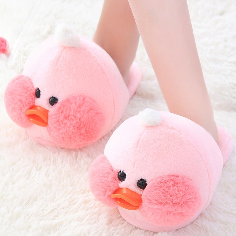 Kawaii Plush Ducks Slippers