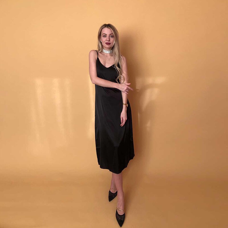 Elegant Fashion Solid Streetwear Midi Length Dress
