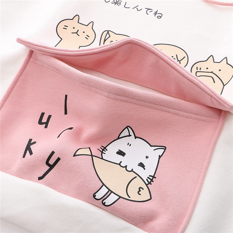 Kawaii Cat Hoodie